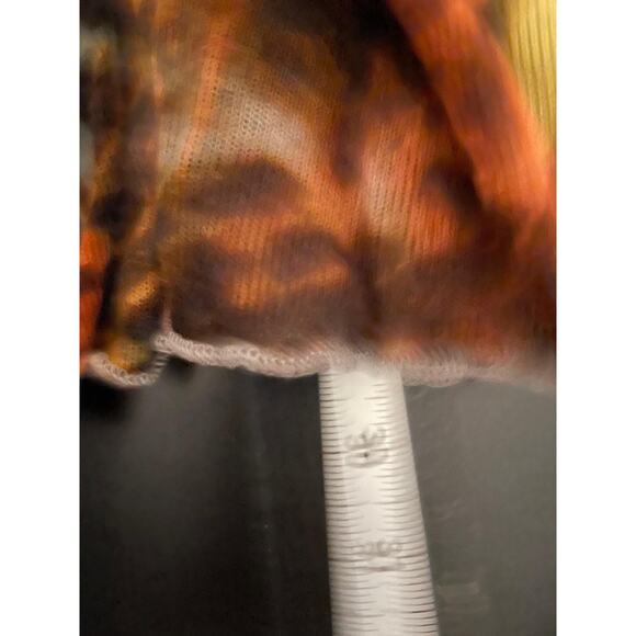 Feratelli Tunic Top Womens Large Multicolor Animal Print Cowl Neck Boho Artsy - Picture 5 of 6